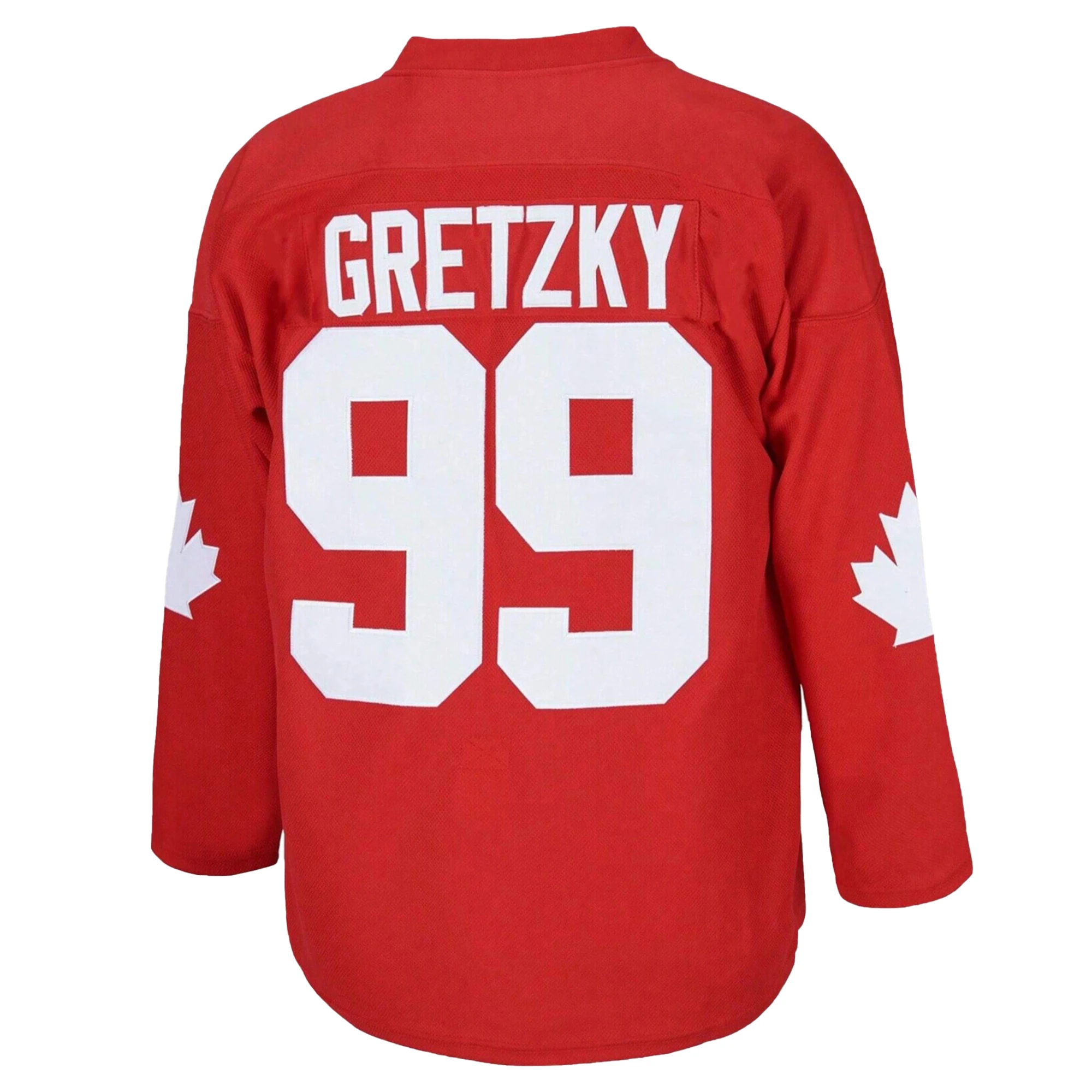 Men’s #99 Gretzky Labatt Team Coupe Canada Cup Hockey Jersey ,Letter Embroidered Long Sleeve  Hockey Uniform Holiday Gift