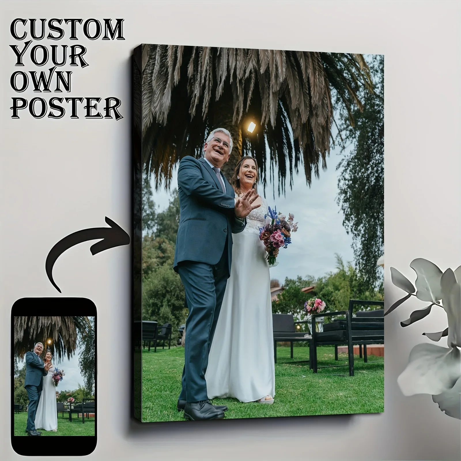Upload Your Favorite Photos to Create Custom Framed Canvas Prints, with a Variety of Sizes to Choose from for Personalized Canva