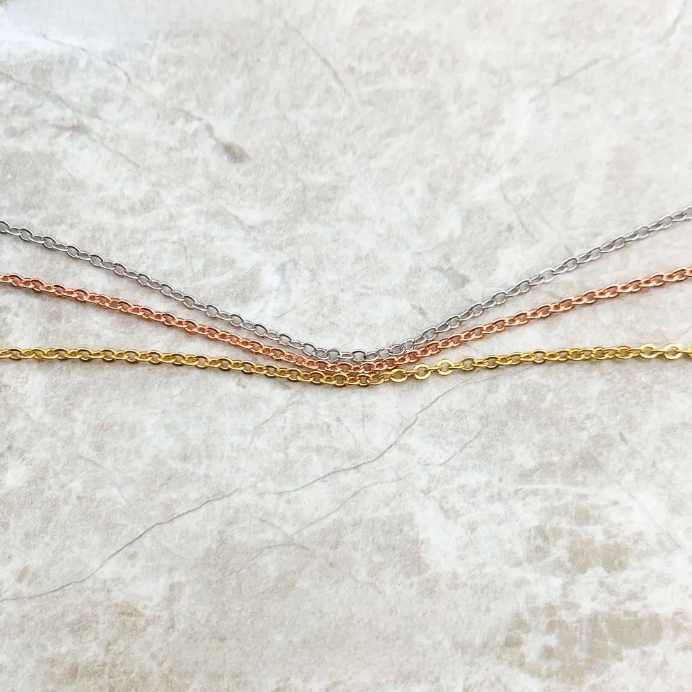 1mm Łańcuch kotwiczny Regulowany naszyjnik Zupełnie nowa biżuteria w stylu europejskim 925 Sterling Silver Prezent dla mężczyzn i kobiet — zdjęcie 2