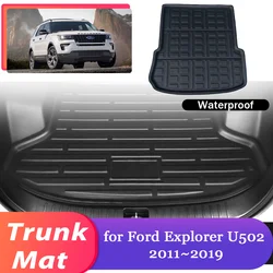 Car Trunk Mat for Ford Explorer U502 2011~2019 2012 2013 EVA Rear Luggage Waterproof Cargo Rug Pad Liner Cover Carpet Accessorie