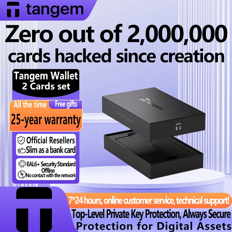 Tangem Wallet Safe and Cold Hardware Wallet Encrypted Digital Currency Assets Block Chain Private Key Support Multi-Chain Open Source Tangem