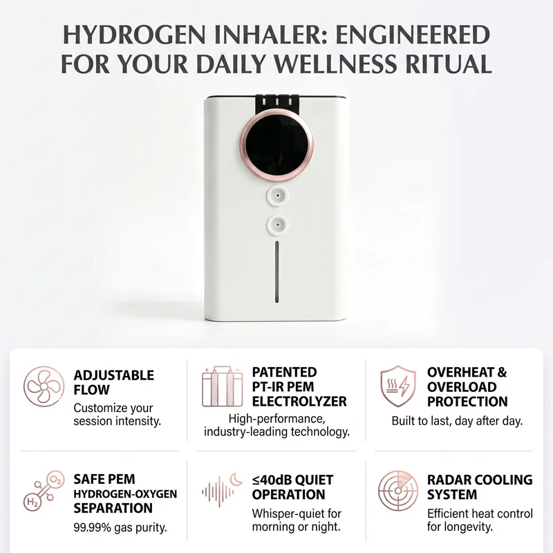 Home Use Hho Molecular Hydrogen And Oxygen Therapy 300ml 600ml H2 Inhaler Brown Gas Hydrogen Inhalation Machine Water Generator