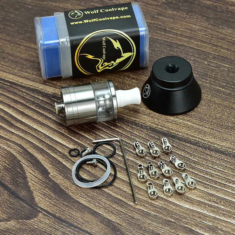 وولفكولي vape Dvarw MTL CL هيئة الطرق والمواصلات قابلة لإعادة البناء خزان البخاخة ، لفائف واحدة سطح السفينة ، خزان 22 مللي متر ، 316ss