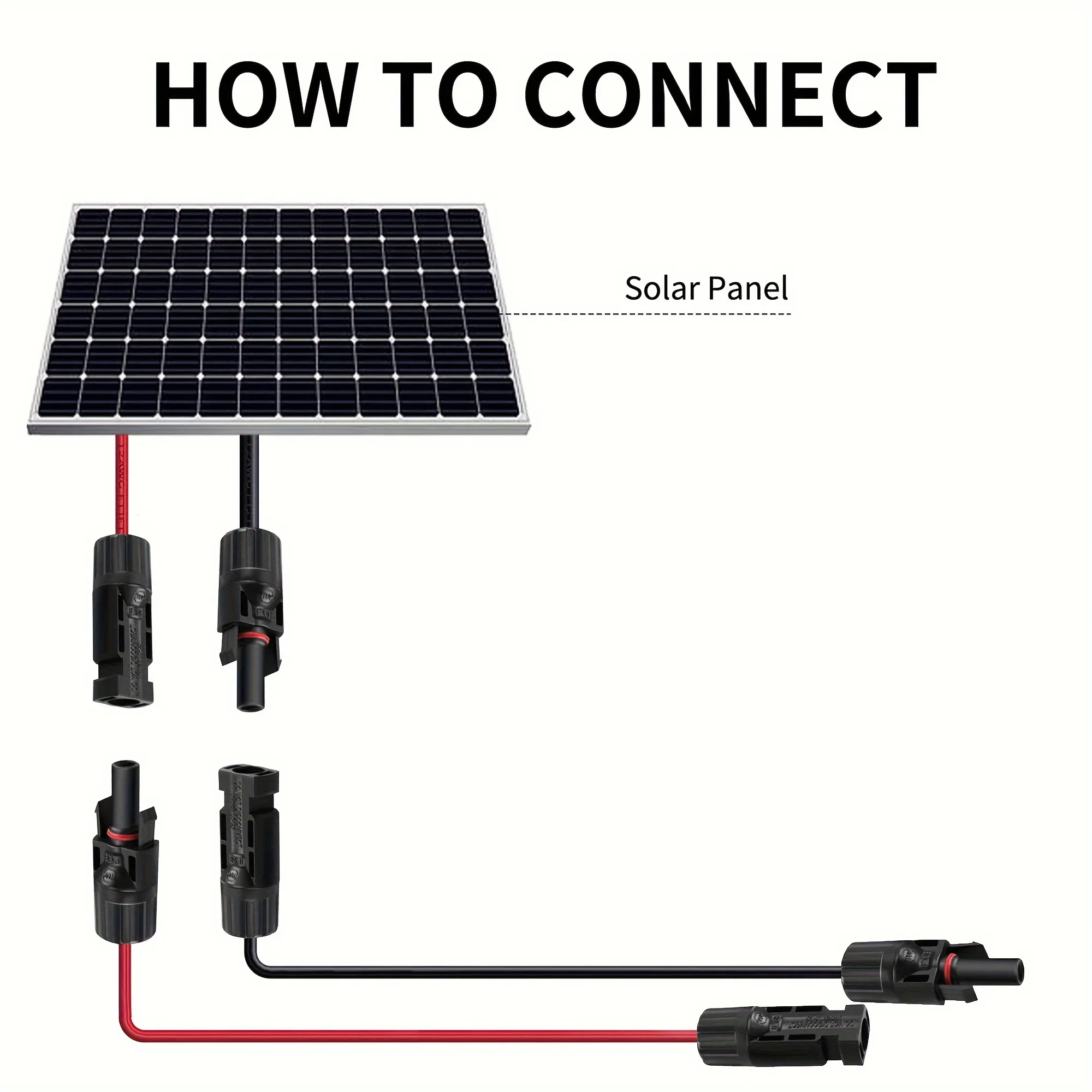 Cavo di prolunga per pannello solare, kit cavo di prolunga solare da 14 Wg, femmina e maschio con connettore impermeabile, adatto per camper, sistema fotovoltaico