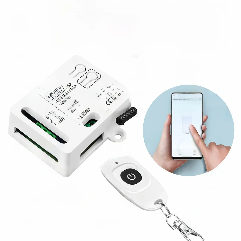 WiFi 433mhz uniwersalny bezprzewodowy inteligentny przełącznik Tuya, DC 12V 24V 48V USB 5V, 1-250V styk suchy, przełącznik DIY, praca z Alexa Google Home — zdjęcie produktu 7