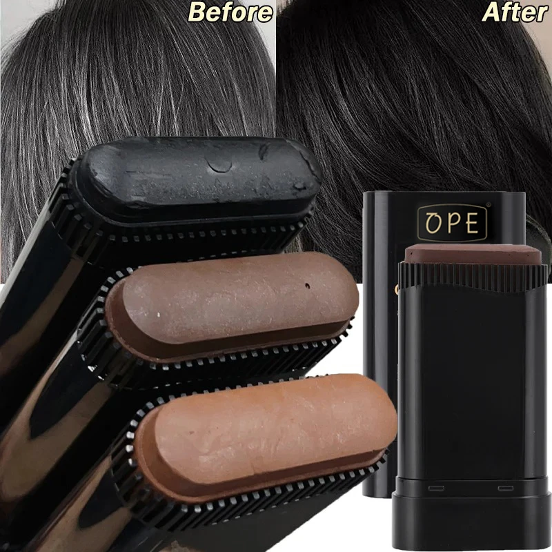 3 Colors Hair Stick, Gray Hair Covering Artifact No Color Loss Disposable Hair Dye Stick Hair Roots Hair Dyeing and Color