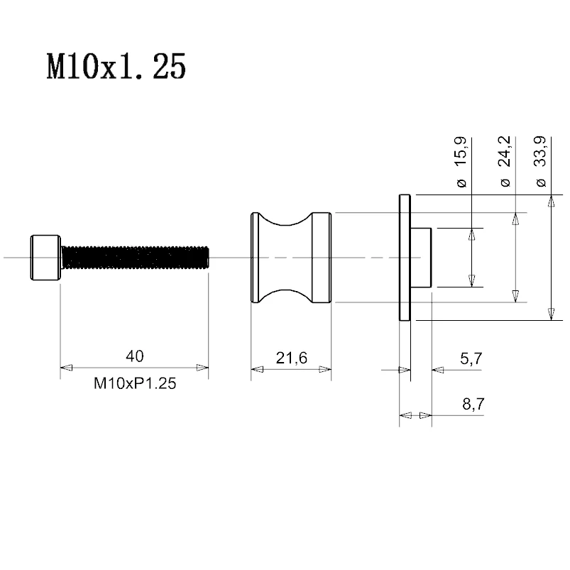 M10*1.25 Motorcycle Swingarm Spools Stand Screws For KTM 790 390 Adventure 790 Duke 125 200 1050 1090 1190 1290 Adv CNC Aluminum