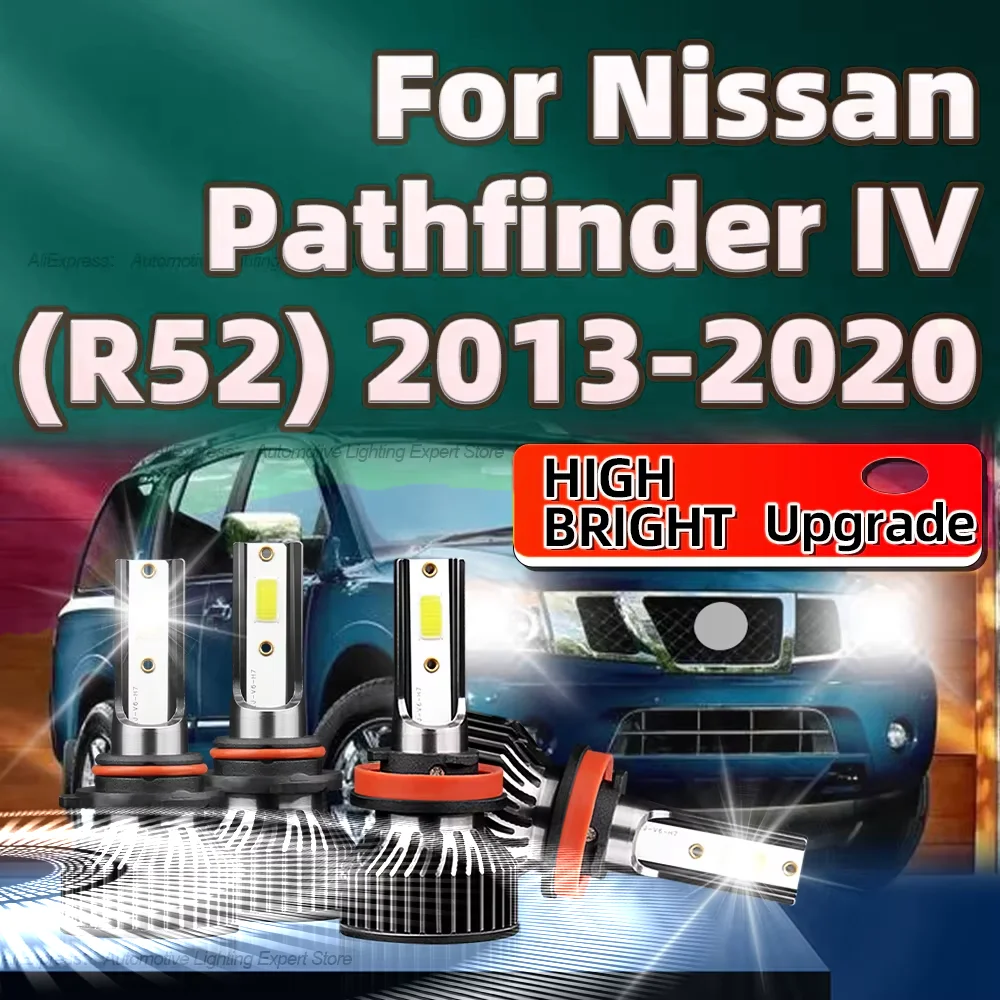 

2/4 шт. светодиодные фары высокой мощности 360 Вт H11 HB3 Canbus автомобильная лампа 6000K для Nissan Pathfinder IV (R52) 2013 2014 2015 2016-2020