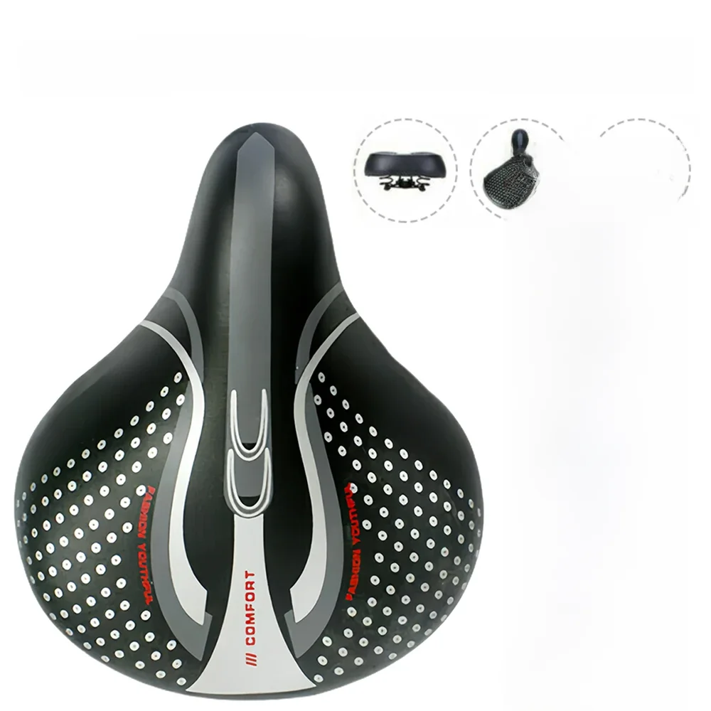 AliExpress Shunmaii Extra Wide Bicycle Bike Seat Saddles Cushion Shock Absorbing Road Soft Cycling Cushion Pad PU Leather Road Bike Painless Seat
