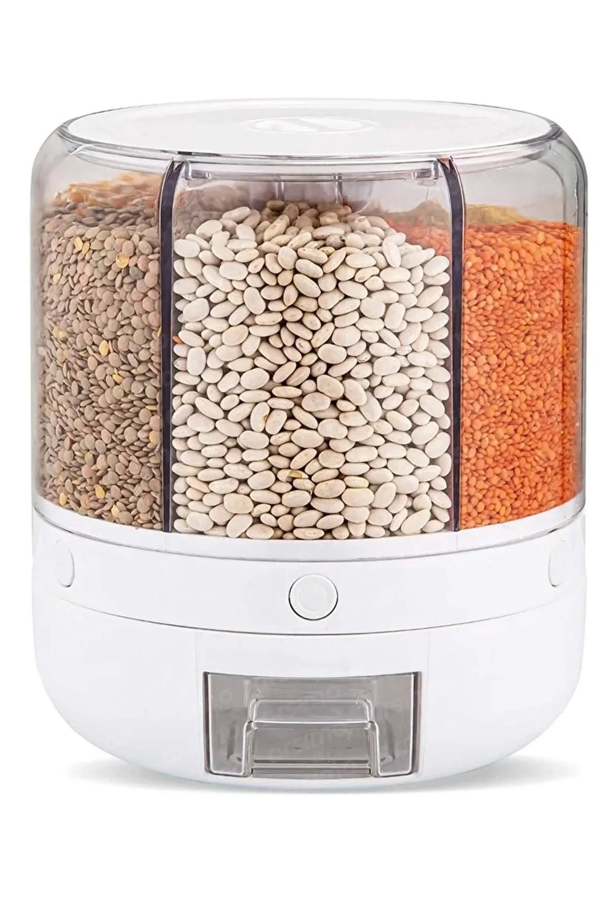 360 Degree Rotating Dry Food And Legumes Storage Organizer Air Lift | 6 Compartment