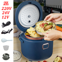 2L Electric Rice cool 12V 24V 220V Car Home Rice cool Van Car Rice cool For Car and Truck carying for 1-3 People
