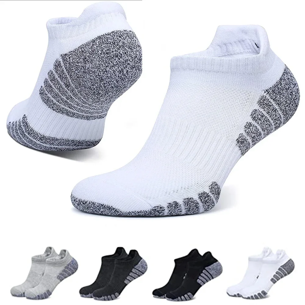 6 Paar verdickte Laufsocken mit Handtuchboden, Netz-Bootssocken, rutschfeste, atmungsaktive Sportsocken, niedrig geschnittene Herrensocken, Damensocken