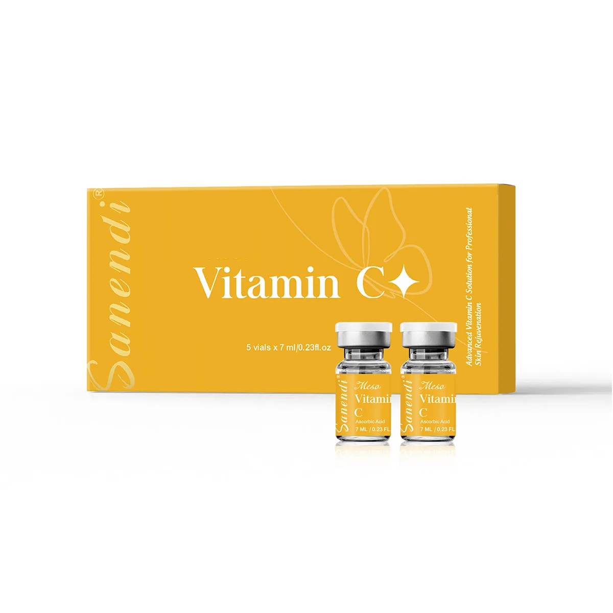 Sanendi PDRN Salmon DNA Serum for Facial Dr.Pen Hydro Glow Vitamin C Skin Booster Brighten Korean Skincare Hydration 7ml*5