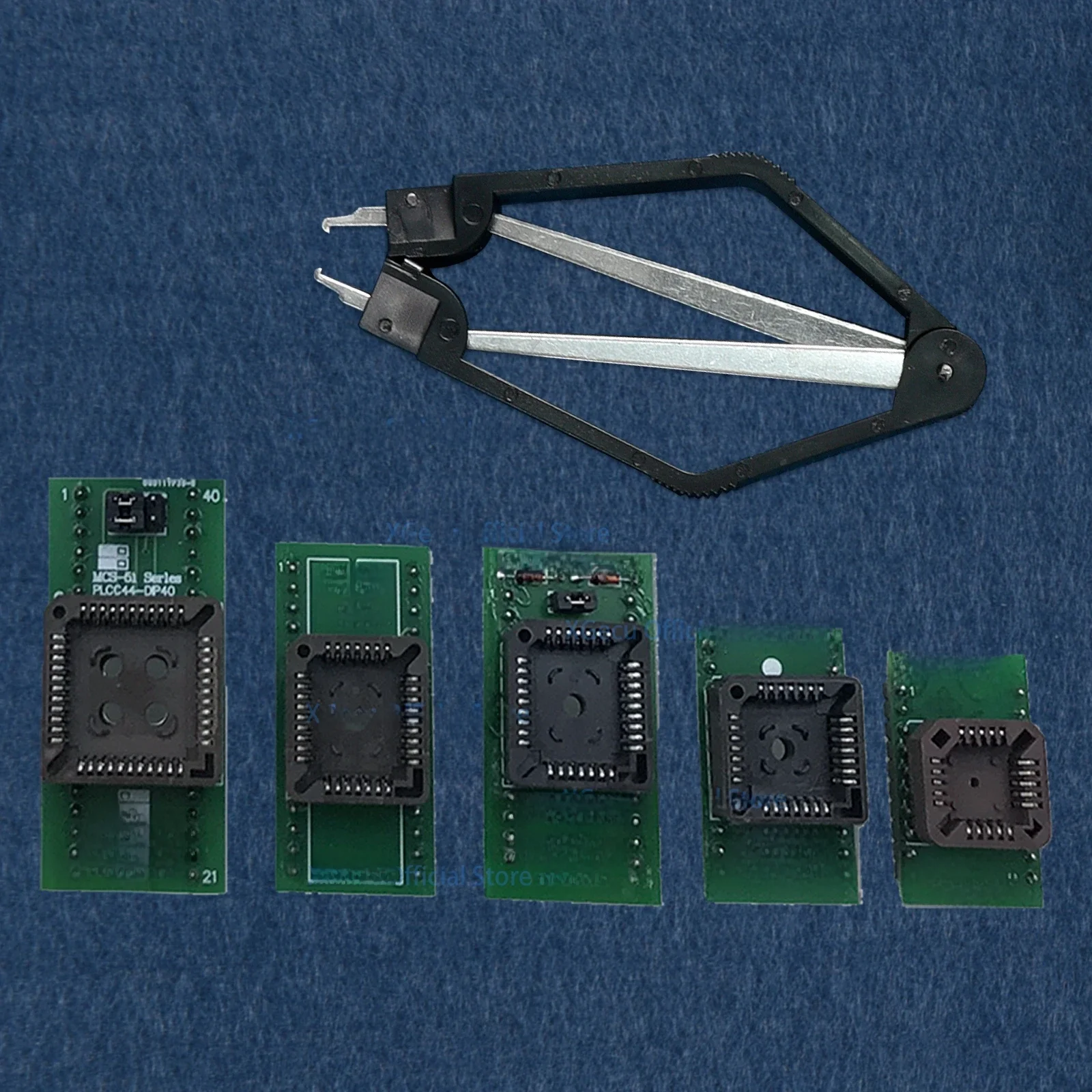 Kompletny zestaw adapterów PLCC PLCC 20/28/32/44 do DIP 20/24/28/32/40 + ekstraktor IC do programatora XGecu T48 TL866CS TL866A — zdjęcie produktu 6