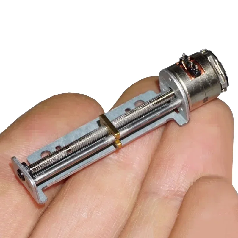 Micro Mini moteur pas à pas à vis de précision de 10mm, 2 phases, 4 fils, course de 32mm, actionneur coulissant linéaire, écrou métallique