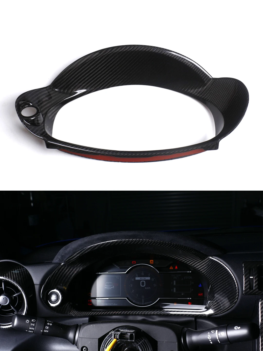 Suitable for 2022 Toyota GR86 Subaru BRZ Modified Carbon Fiber Instrument Frame ZD8ZN8 Steering Wheel Instrument Position Carbon