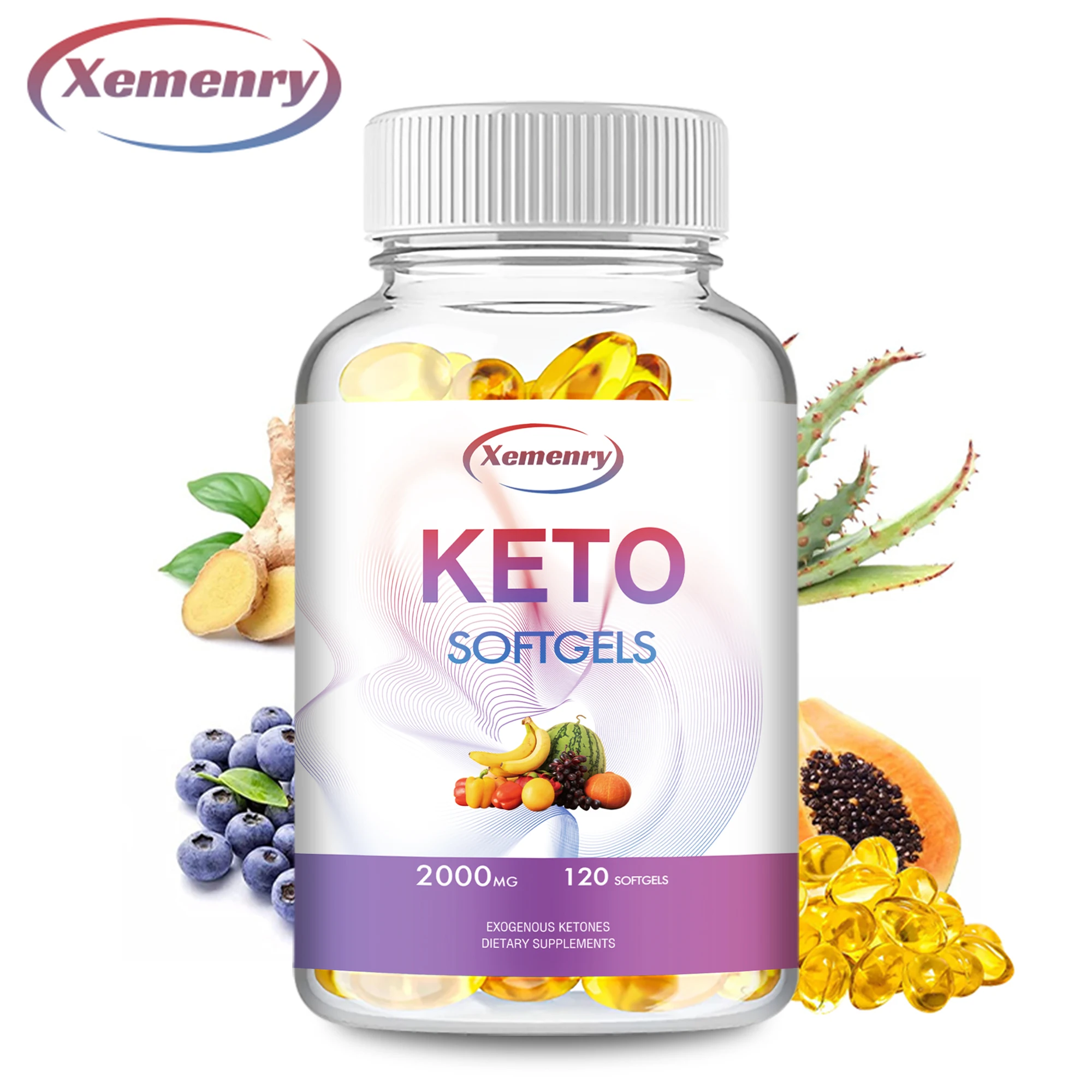 Keto-cápsulas para promover el control del peso, mejorar el metabolismo, apoyar la limpieza y desintoxicación corporal, 120 cápsulas