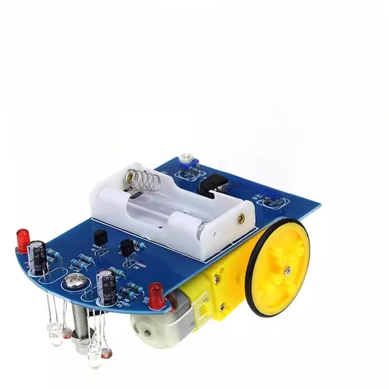 D2-1 inteligentny robot zestawy samochodowe inteligentna linia śledząca samochód światłoczuły Robot DIY zabawka elektroniczna zestaw do samodzielnego montażu patrol części samochodowe — zdjęcie produktu 7