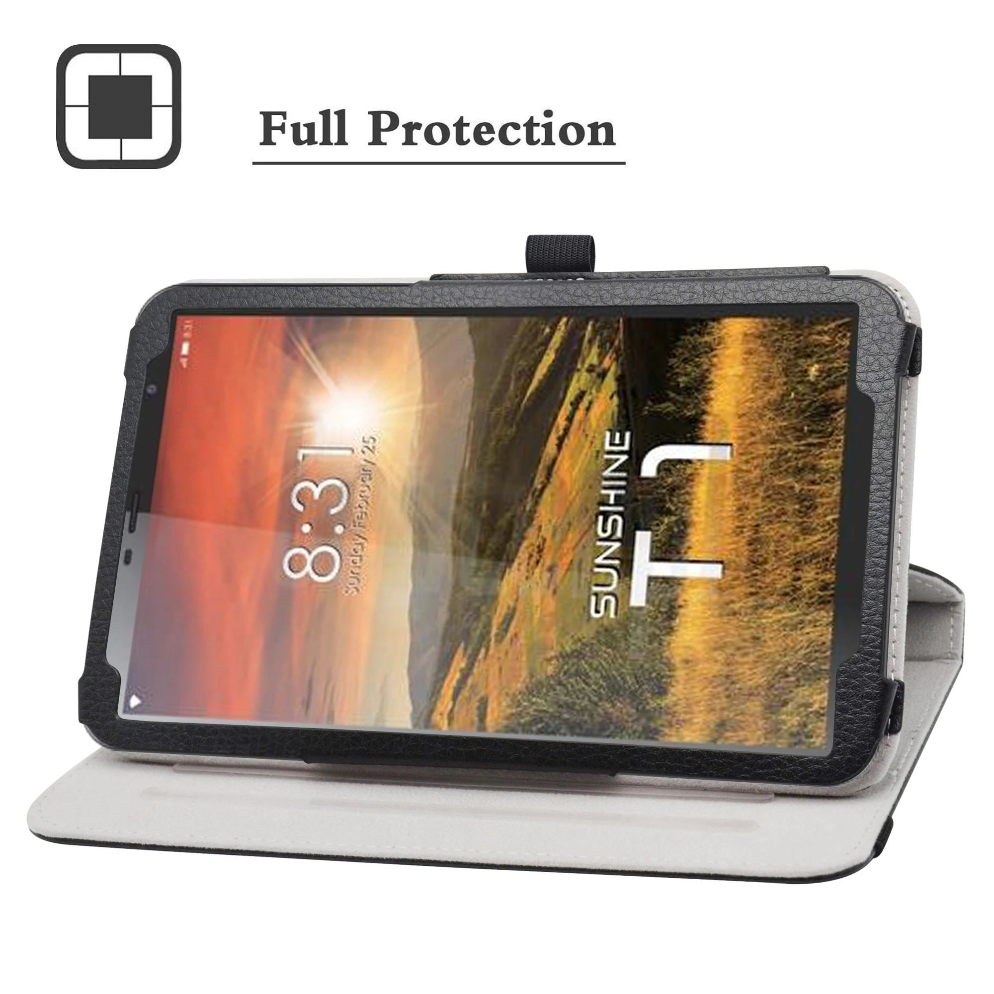 360 Degree Rotary Rotating PU Leather Cover For NUU Tab 8  / Sunshine T1 Elite  8