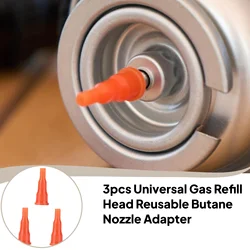 3 Pcs Gas Refill Adapter Butane Lighter Gas Adapter Reusable Inflation Convert Cassette Tank Into Inflatable Tank Lighter Spray
