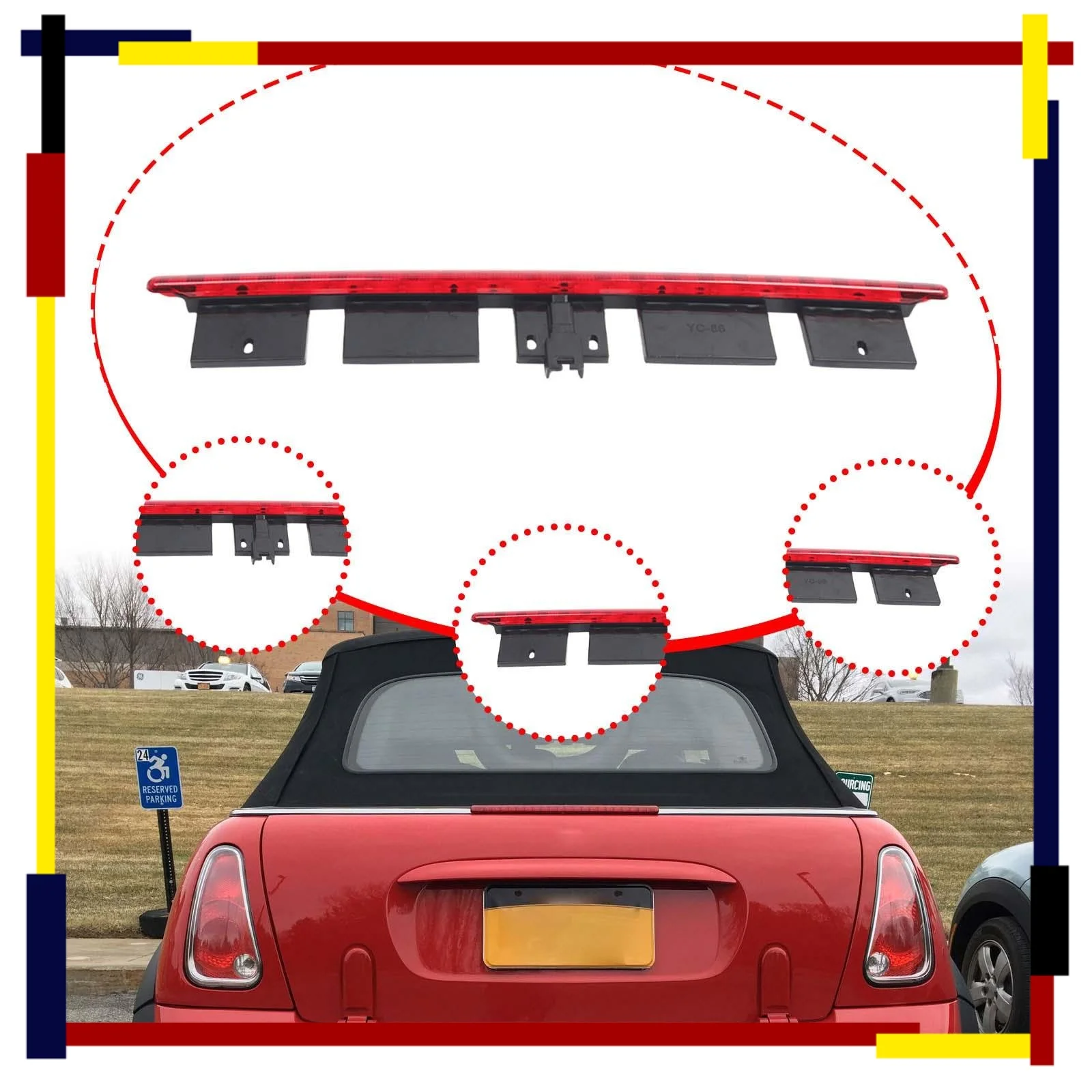 

LED 3rd Brake Light 63256961016 63256961015 Replacement for Mini Cooper Accessories High Quality