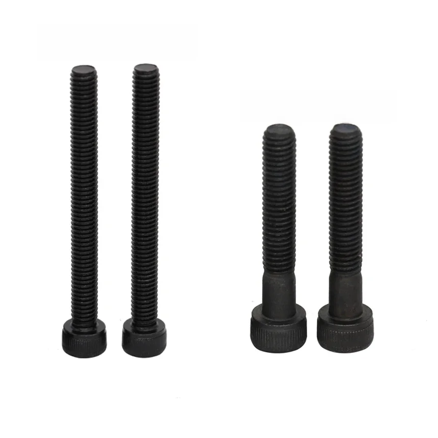 Vis à six pans creux en acier au carbone noir, filetage complet, capuchon, tasse, 2,2 à tête Allen, grade 50/55, DIN912, M5, M5 * 40, 45, 50/55, M5 x 40, 45, 12.9