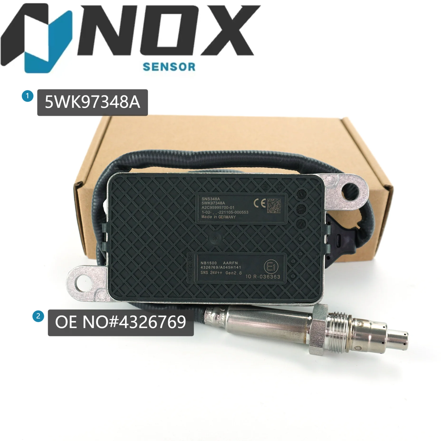 5WK9 7348A 4326769 5WK97348A 2139930 1928760 1953530 Original New Nitrogen Nox Oxygen Sensor For Cummins CF XF F7 Truck