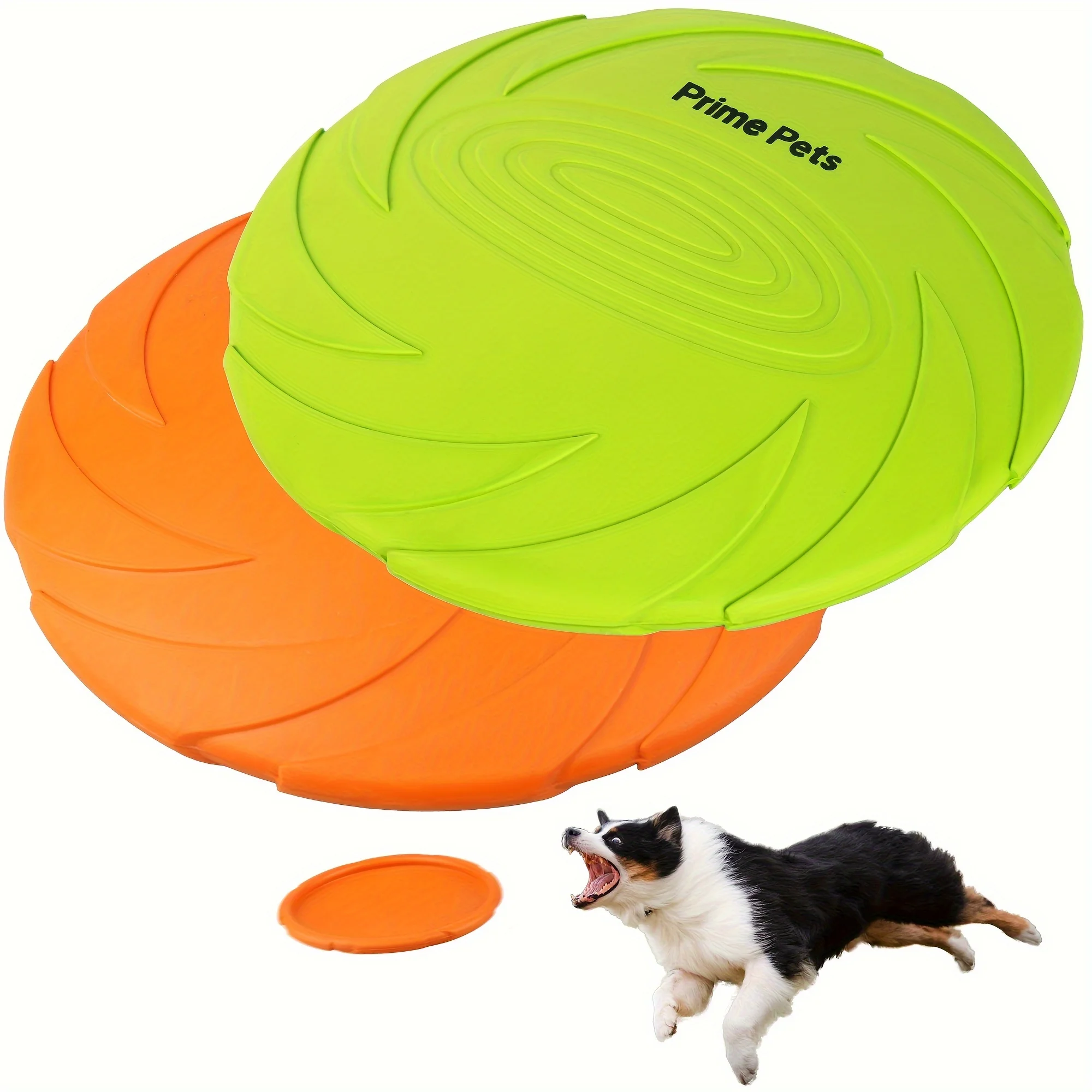 

2-Pack Dog Frisbees, 7-Inch Dog Toys, Natural Rubber Floating Discs, Ideal for Outdoor Pools and Beaches