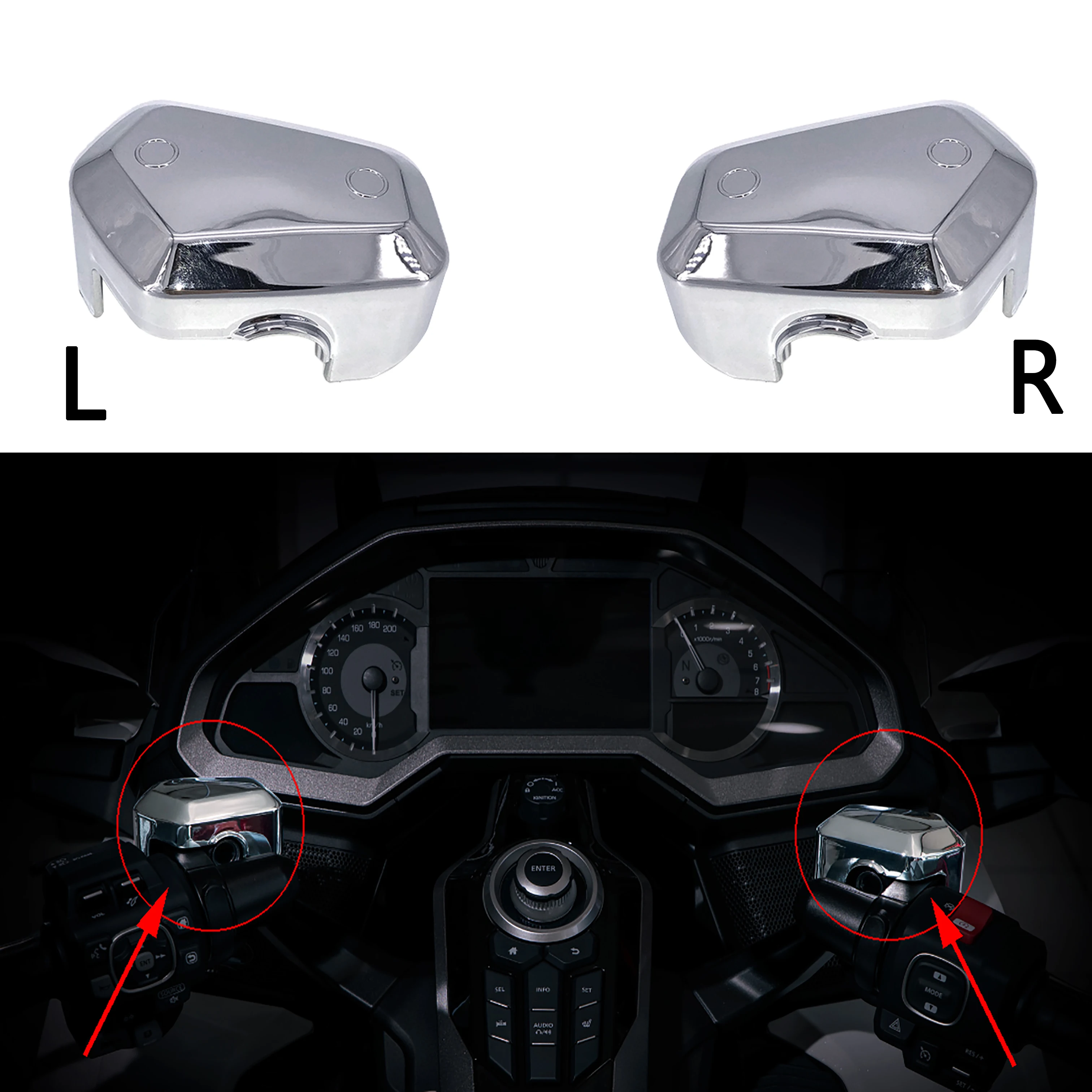 

Motorcycle Chrome Front Brake Master Decorative Cover Suitable For Honda Gold Wing GL 1800 GL1800 F6B 2018-2023