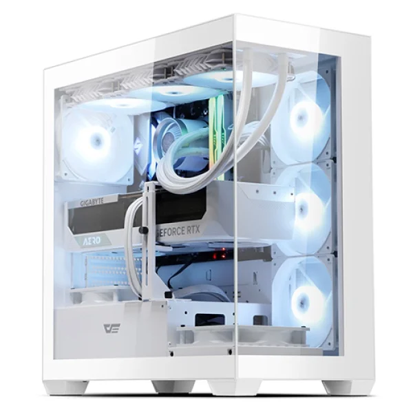 DarkFlash DS900 ARGB TURNED Glass (White)