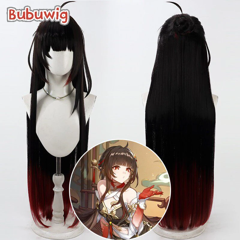 bubuwig-–-perruques-synthetiques-de-cosplay-lingsha-honkai-star-rail-lingsha-perruque-longue-et-droite-de-100cm-noire-degrade-rouge-resistante-a-la-chaleur