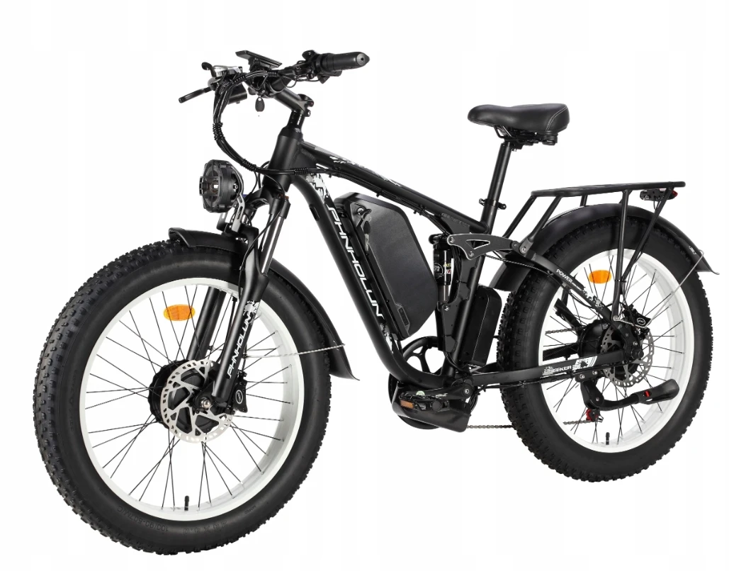 Electric Bicycle Seeker26 2000W 23AH 55KM/H 52V 23Ah Dual Motor Hydraulic Disc 26 Inch Aluminum Body Shock Absorber