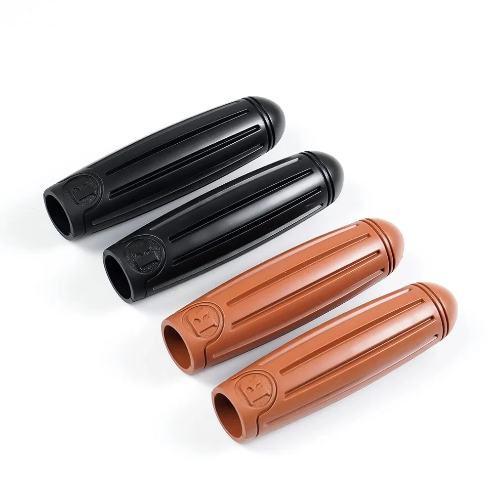 AliExpress CNC Bicycle Accessories, Retro Bike Grips,Old Bicycle Curved Handlebar Cuffs Grip,Vintage Japanese Bike Handle Grips, Brown,Black