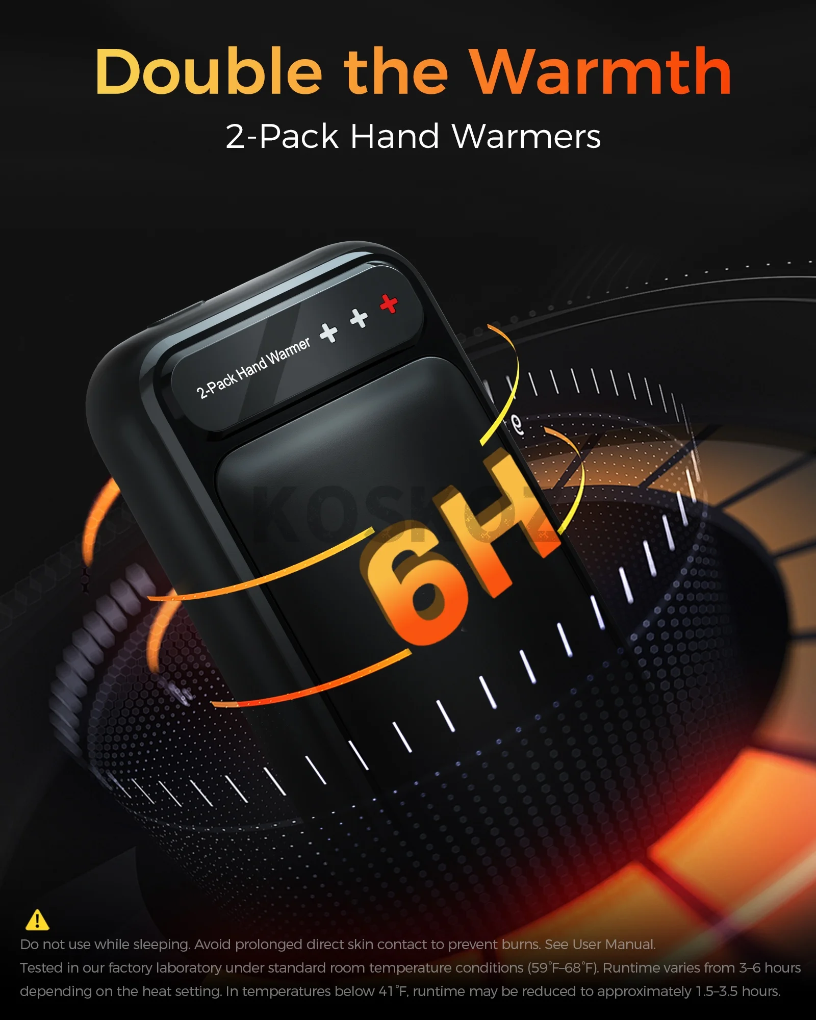 Rechargeable Hand Warmers, 2-Pack, Pocket-Size Design That Fits Gloves, Artists in Bloom Design, Gifts for Women Men