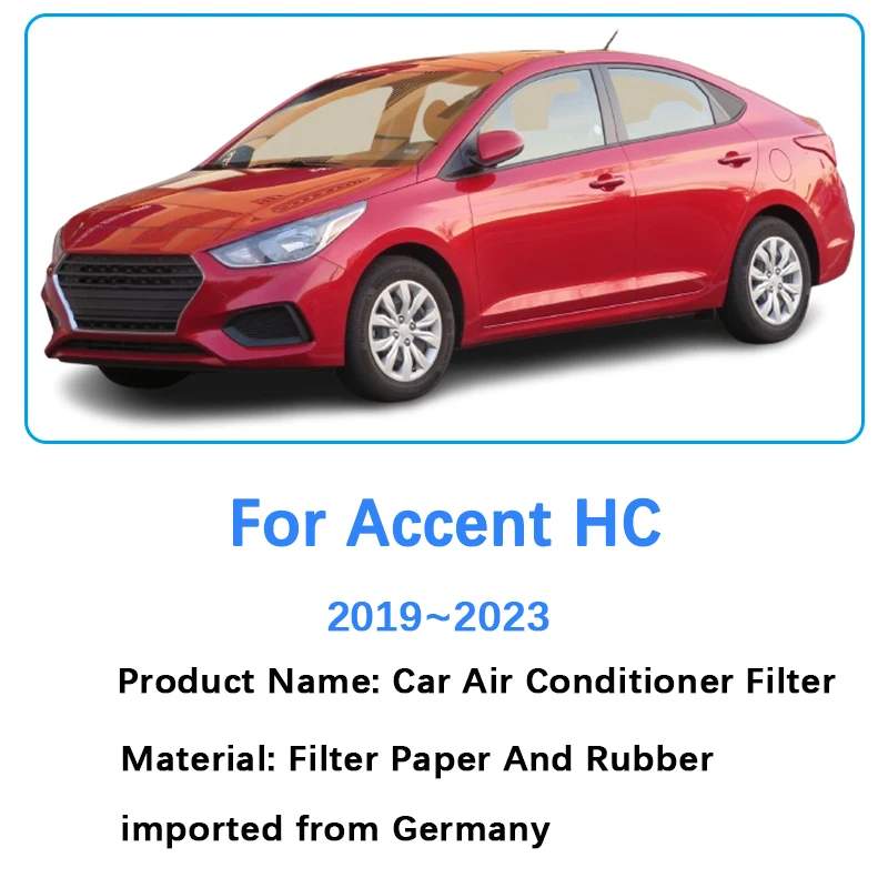 For Hyundai Accent HC Verna Solaris 2019~2023 2020 Auto Accessories Air Filter Intake Purifier Engine Conditioner Filter Grid