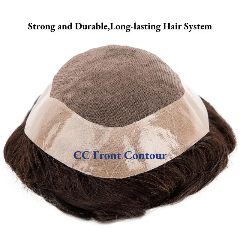 Men Wig Natural Human Hair Toupee Mono Male Wig  Durable Male Hair Prosthesis Toupee Men 6\