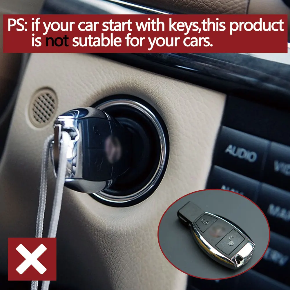 Car Keyless ONE-CLICK Start Stop Push Button Engine Ignition Switch For Mercedes Benz All Models C W204 GLK X204 W176 W205 W212