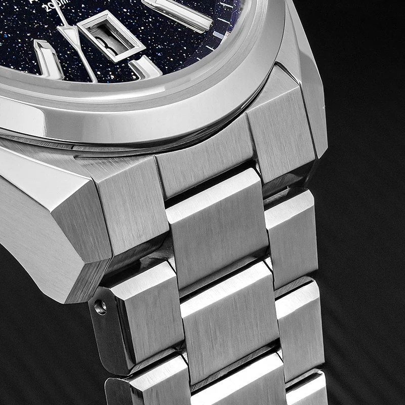 ADDIESKIN K010 Men's Automatic Watch 40mm Sapphire Crystal 200m Waterproof Blue Goldstone Dial BGW9 Lume Miyota 9015 Explorer