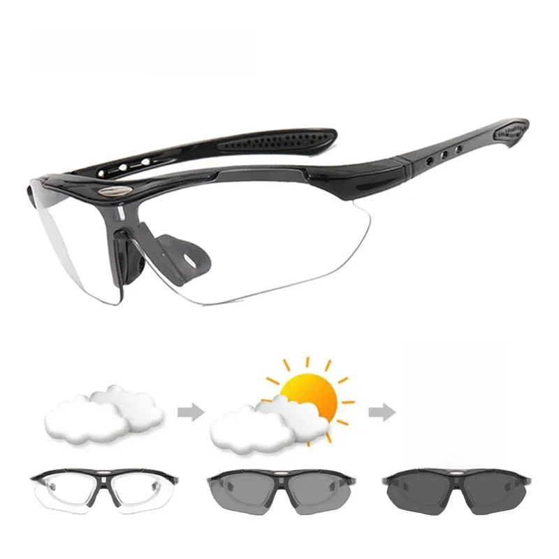 AliExpress NONE SUPERIDE Photochromic Cycling Sunglasses with Myopia Frame Men Women Mountain Road Bike Eyewear Polarized MTB Bicycle Glasses