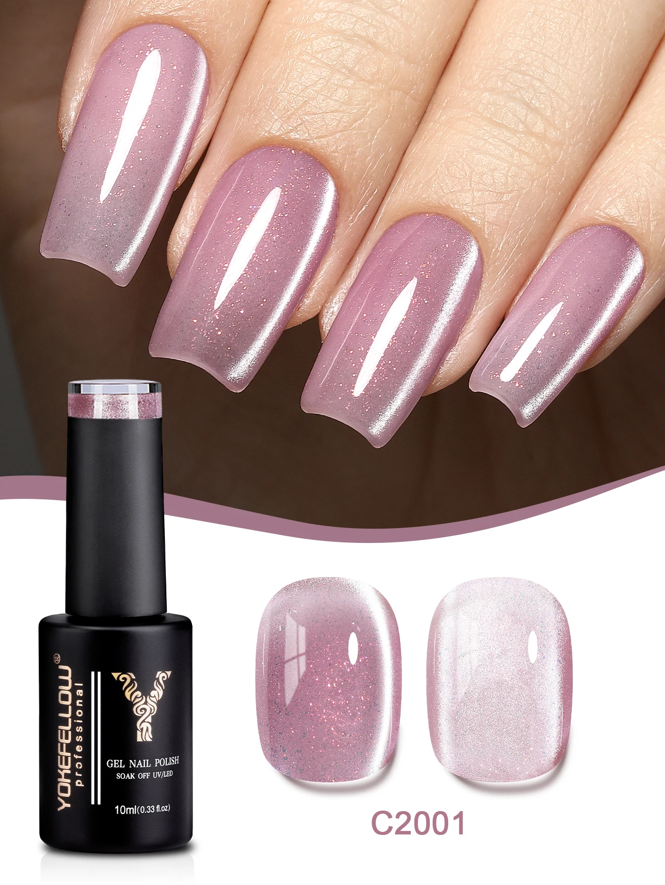 YOKEFELLOW 10ML Roze Groen Cat Eye Gel Nagellak Lunar Mirage 9D Kat Magnetische Gel Losweken UV LED voor Nail Art Salon DIY Thuis
