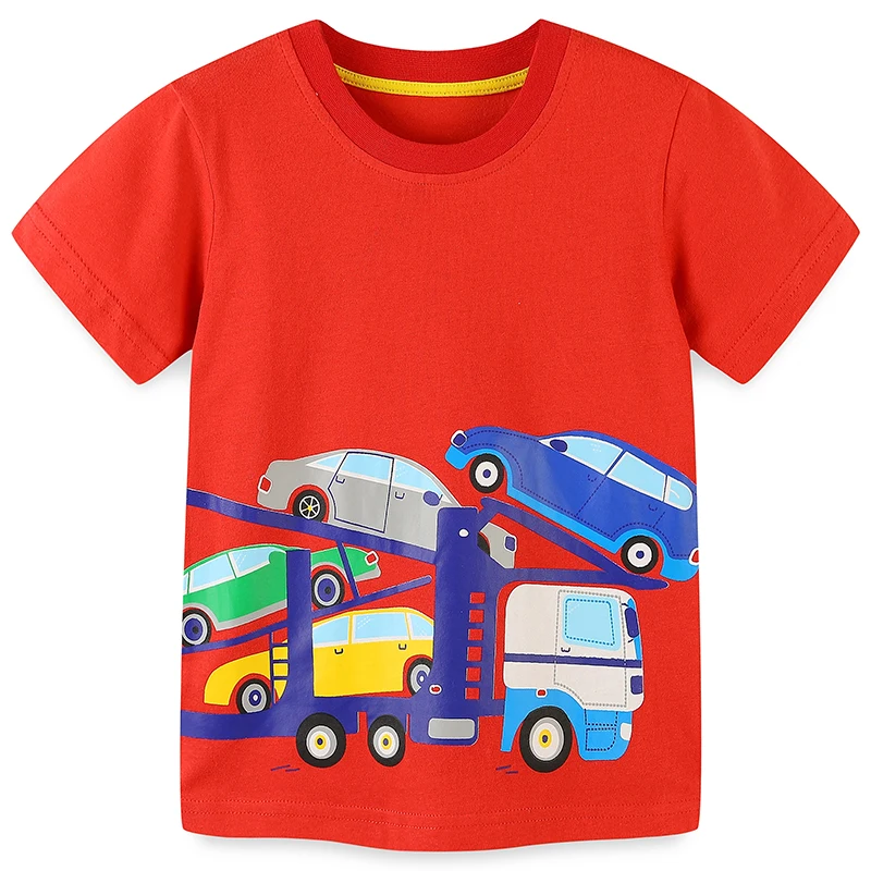 T-shirt d'été à manches courtes pour garçons et filles, col rond, respirant, confortable, décontracté, pour enfants de 2 à 7 ans