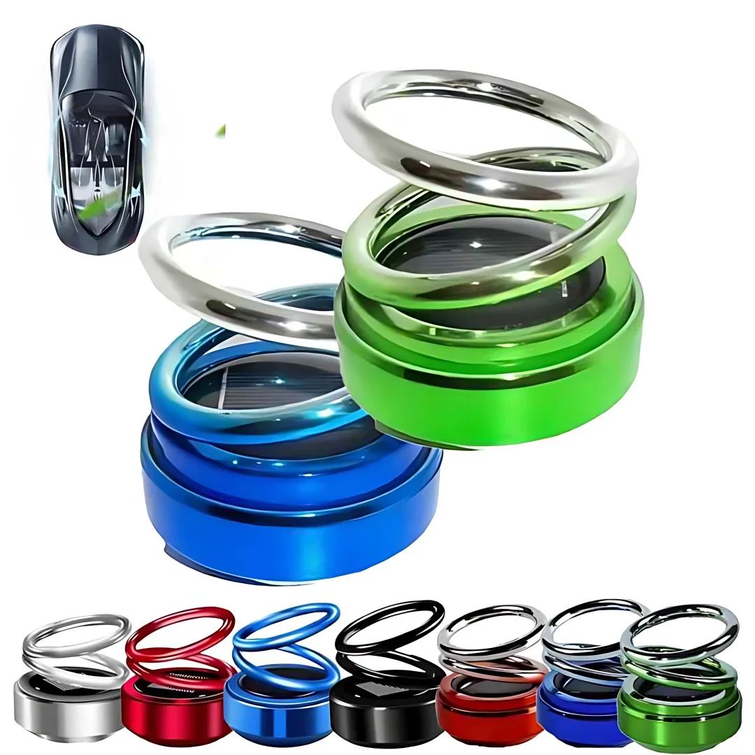 Diffuseur de parfum suspendu à double anneau pour aromathérapie de voiture, purificateur d'air de voiture, ornements de parfum de voiture