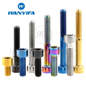 Wanyifa สลักเกลียวไทเทเนียม M6x 10 15 16 18 20 25 30 35 40 45 50 55 60 65mm Allen Hex หัวสกรู Fit ชุดหูฟังหมวกจักรยานเสือภูเขา