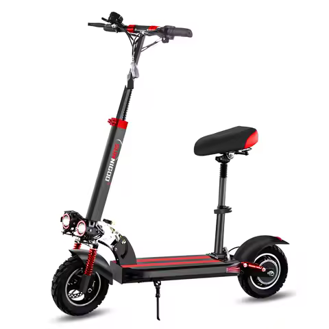 Electric Scooter With Seat 800W Max Speed 45-50km/h Range 35-55km 10 inch Off-Road Tires Dual Shock Absorbing Folding EScooter