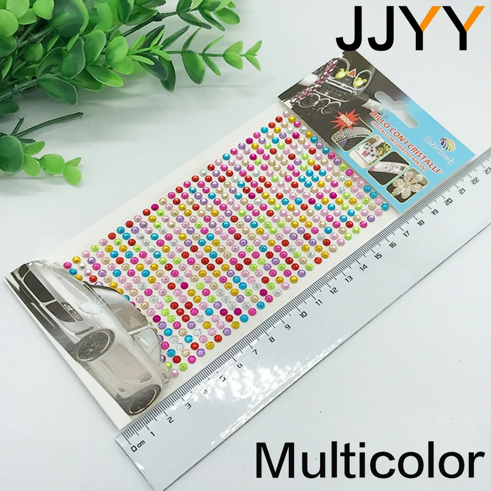 STONEGO 4mm Self Adhesive Rhinestone Crystal Stickers Mobile Phone Car Decor DIY Craft Decals Scrapbooking Stickers