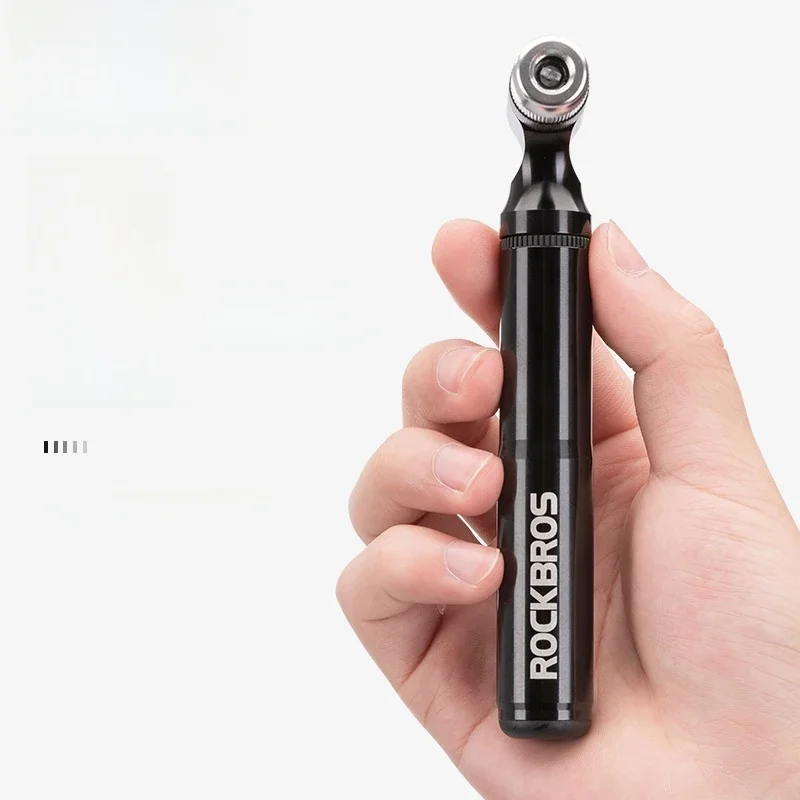 AliExpress ROCKBROS Bike Pump130PSI Air Pump Aluminum Alloy Portable Drop-proof Bike Ultralight Hand Pump MTB Mountain Bicycle Pump