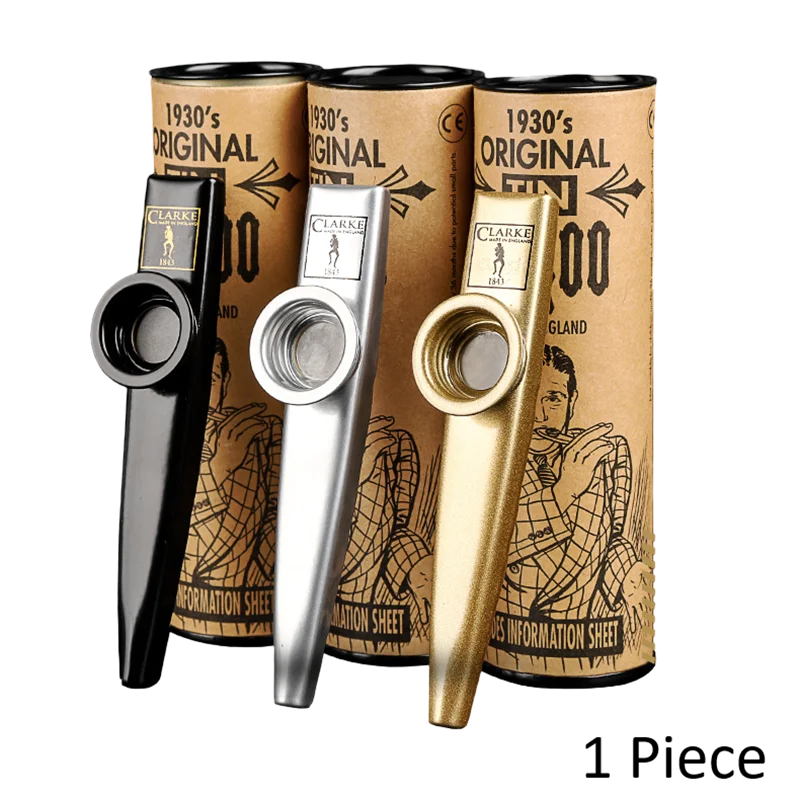 Clarke Tinwhistle el Instrumento musical de juguete Kazoo de estaño de origen hecho en el Reino Unido Diseño clásico británico Estilo 5