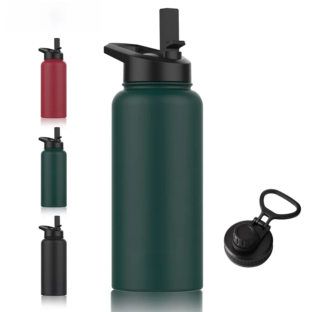 16oz 32oz Edelstahl Thermo flasche große Kapazität isolierte Tasse kalte und heiße Thermoskanne