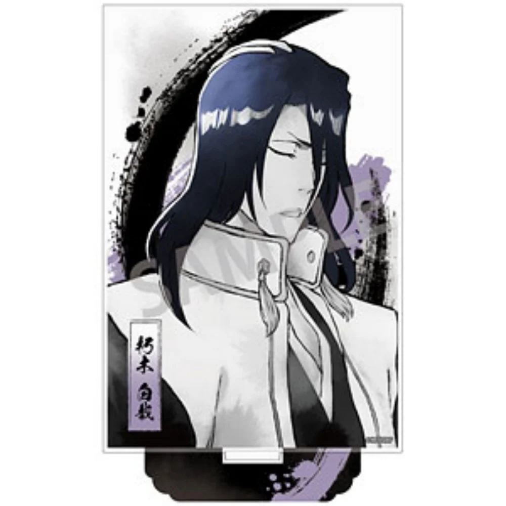 Anime Bleach Acrylic Stand Figure Ichigo Kurosaki Rukia Hitsugaya Sumi-e Ink Style Model Desk Plate Decor Gift keychain view 5