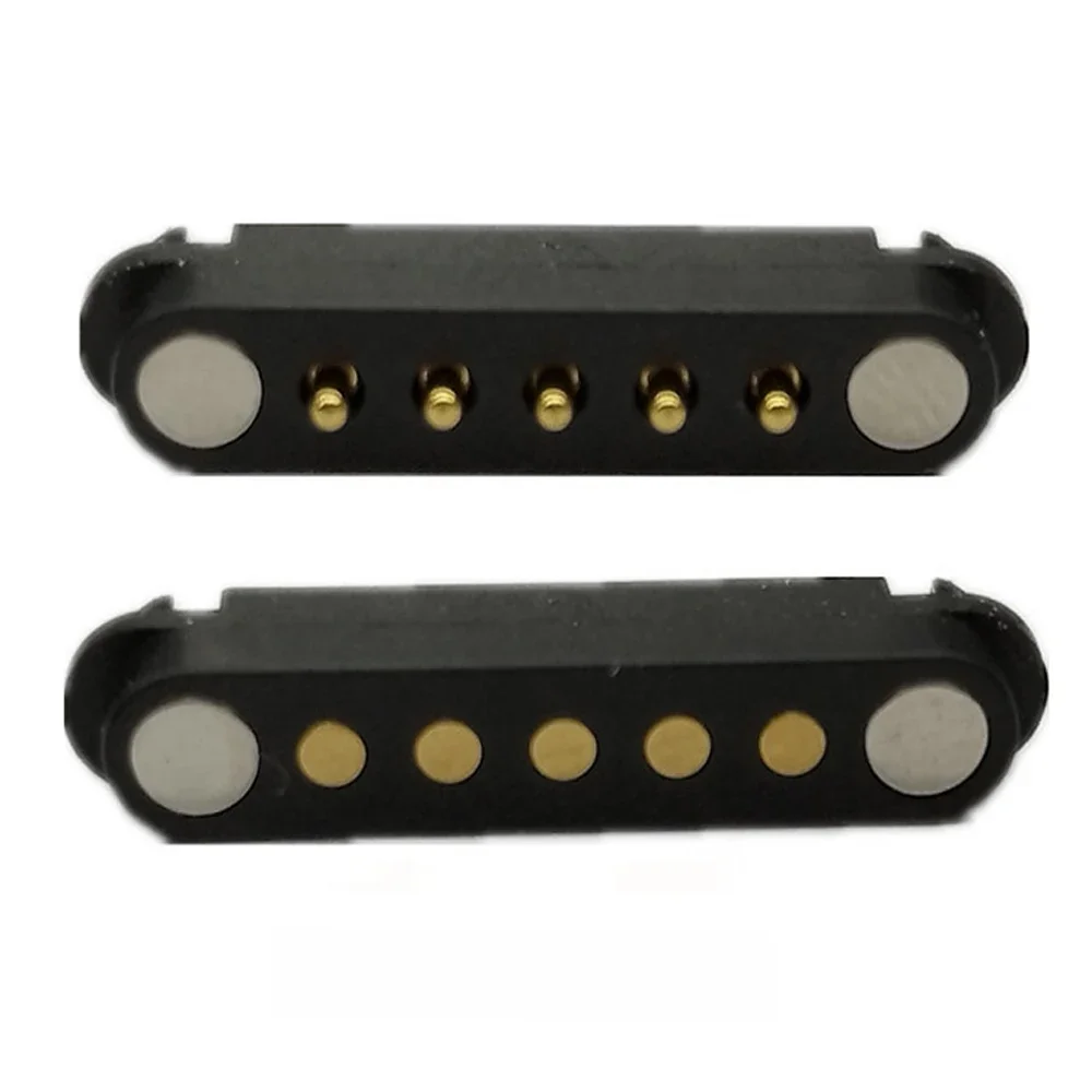 2A Magnetyczne złącze Pogo Pin 5 pozycji Skok 2,54 MM Sprężynowy Pogopin Męski Żeński Pasek Stykowy 5Pin Gniazdo Zasilania DC — zdjęcie produktu 7